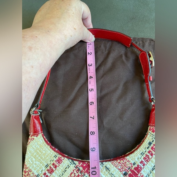 COACH Vintage Y2K Faylyn Tweed Plaid Shoulder Bag, Red Leather Trim, RARE!
SMALL - Picture 13 of 16